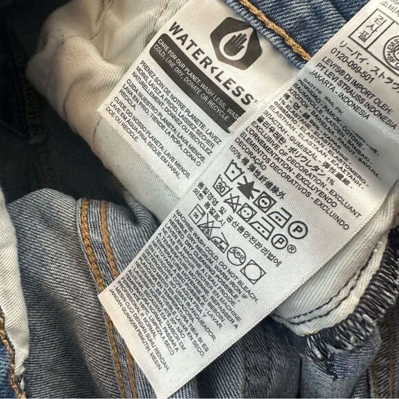 Levis Big E Premium 511 28 x 30 Slim Fit distressed medium wash Jeans men’s - Picture 7 of 8